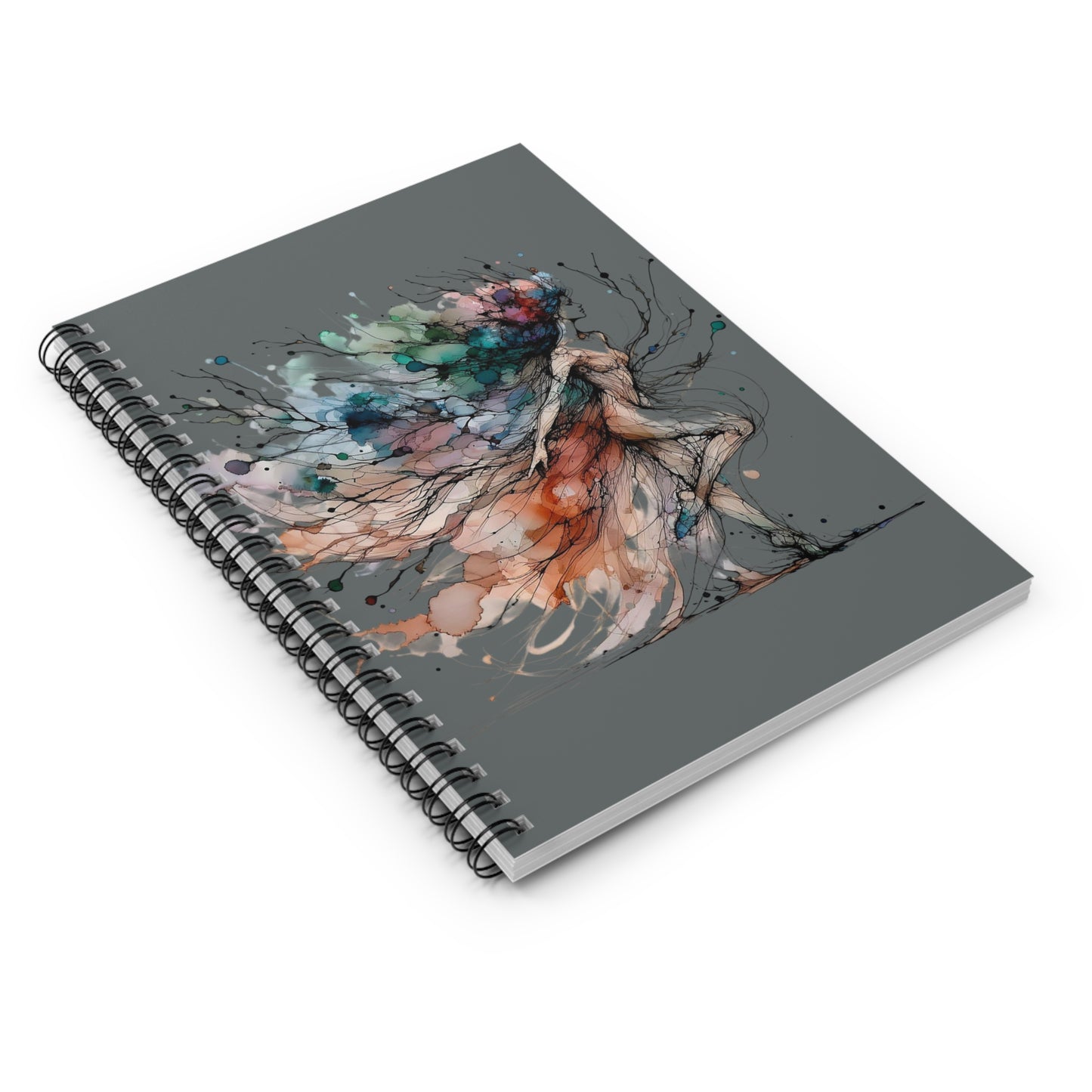 Artistic Spiral Notebook - Colorful Elegance, Inspirational Journal, Gift for Artists, Creativity Boost, Stationery for Students