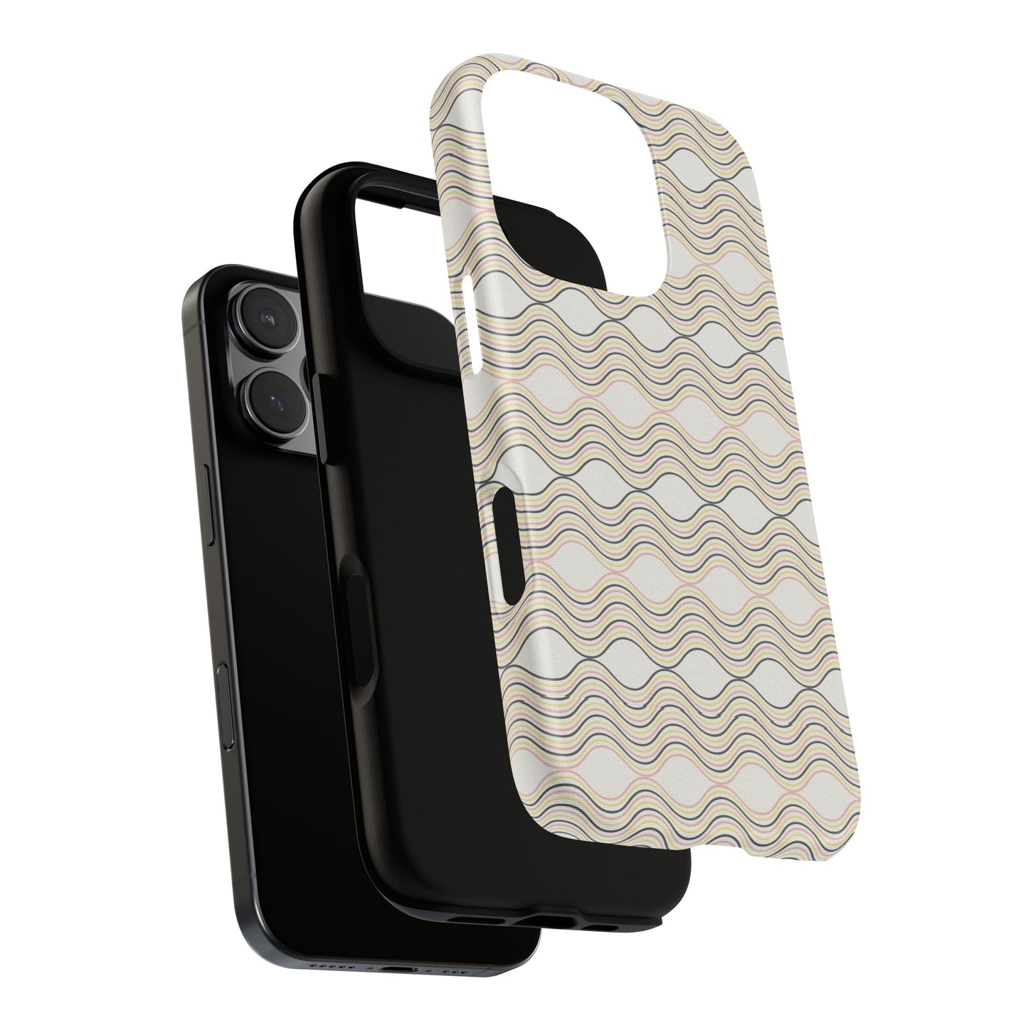 Stylish Phone Case for Tough Protection, Wavy Design, Chic Accessory, Gift for Her, Trendy Tech, Holiday Gift Idea