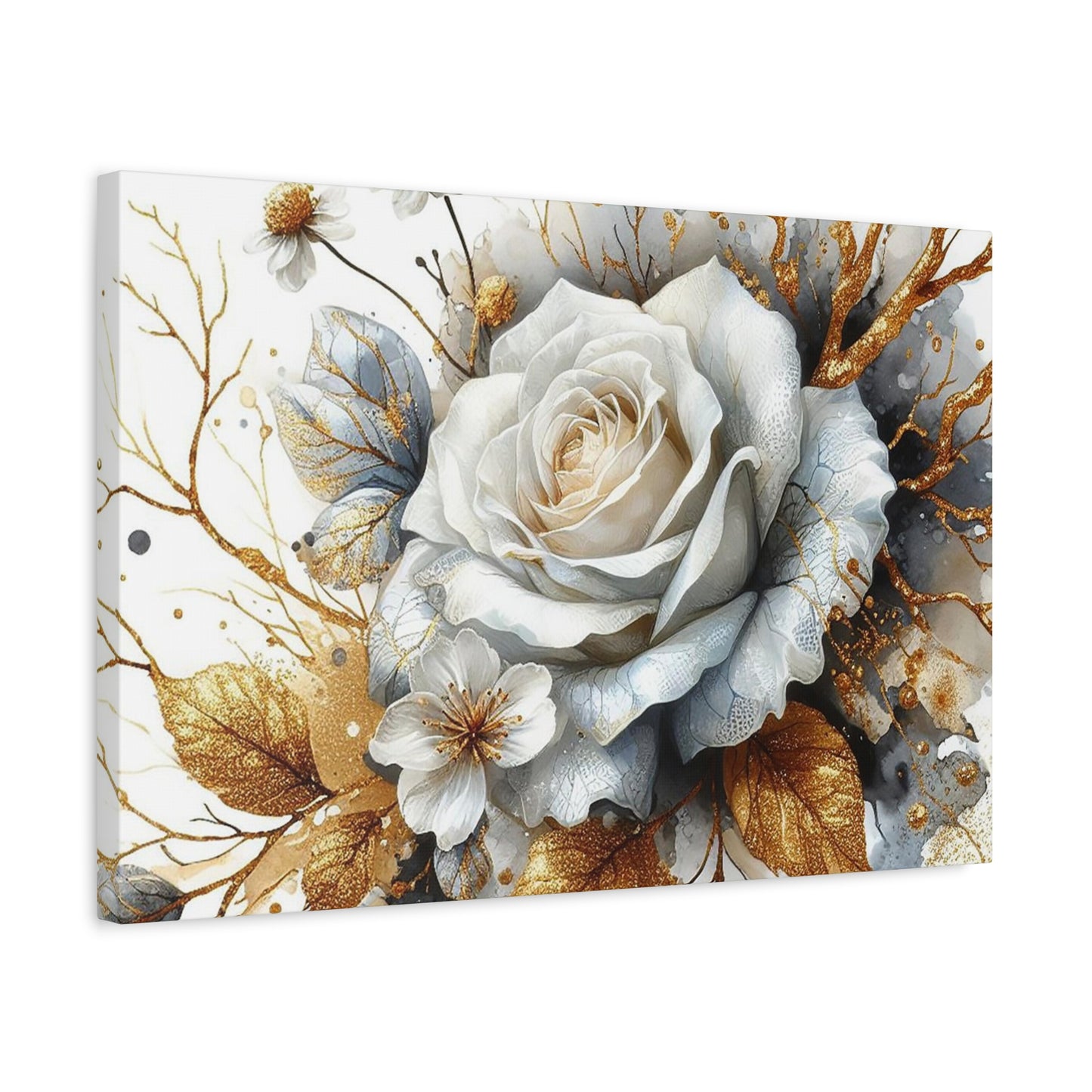 Matte Canvas, Stretched, 1.25" - Gold and Black