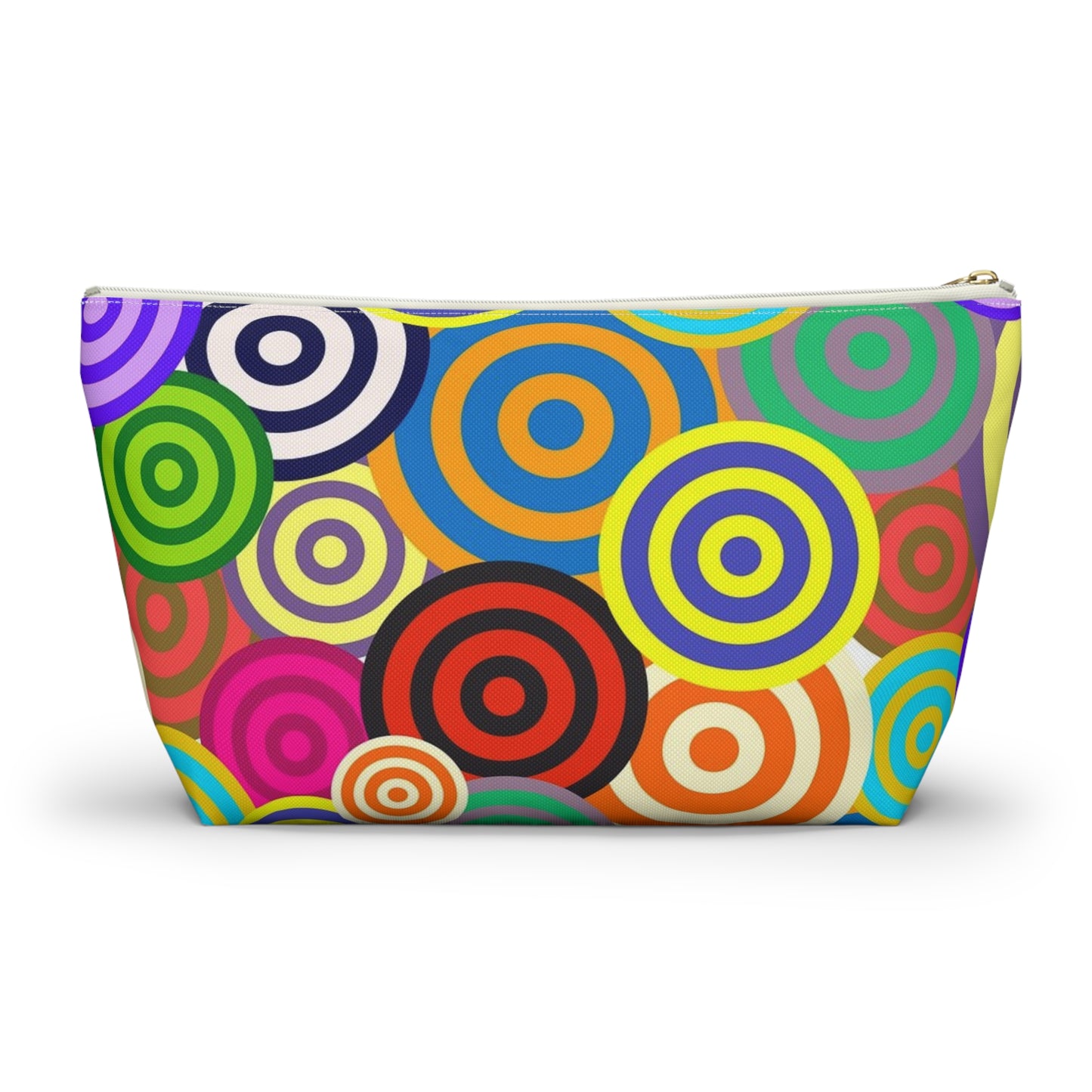 Colorful Circle Accessory Pouch | Cosmetic Bag, Makeup Organizer, Travel Pouch, Fun Gift, Party Favor
