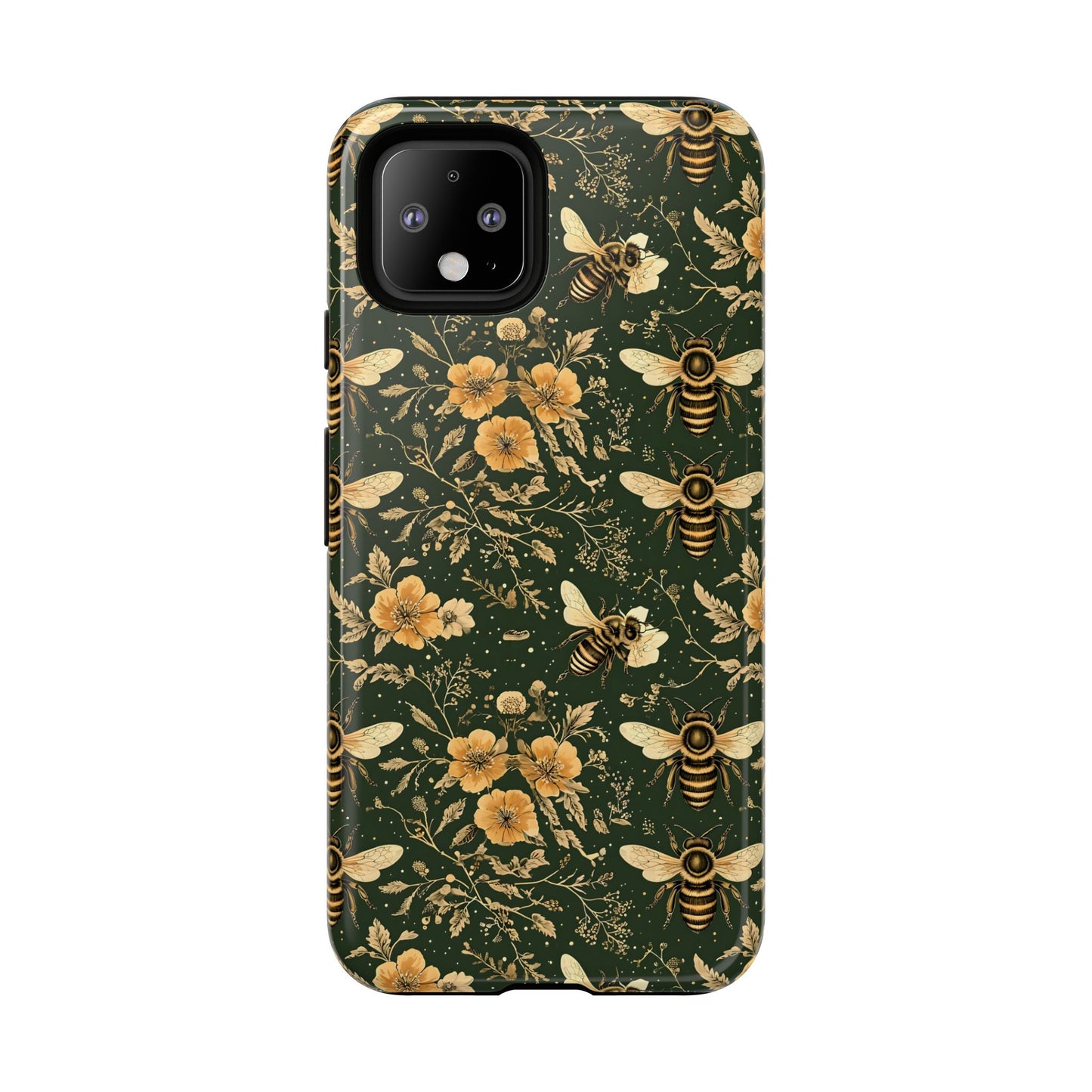 Nature-Inspired Phone Case, Tough Cases for Nature Lovers, Floral Bee Design, Eco-Friendly Gift, Summer Vibes, Trendy Phone Accessory,