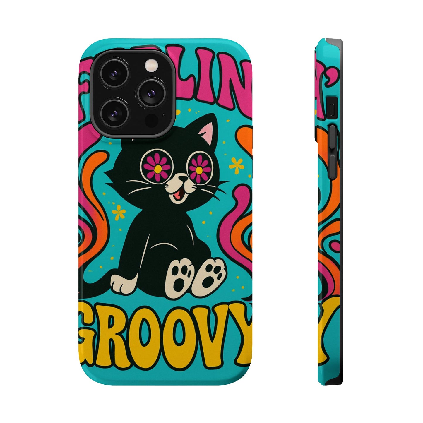 Groovy Cat Magnetic Impact-Resistant Phone Case