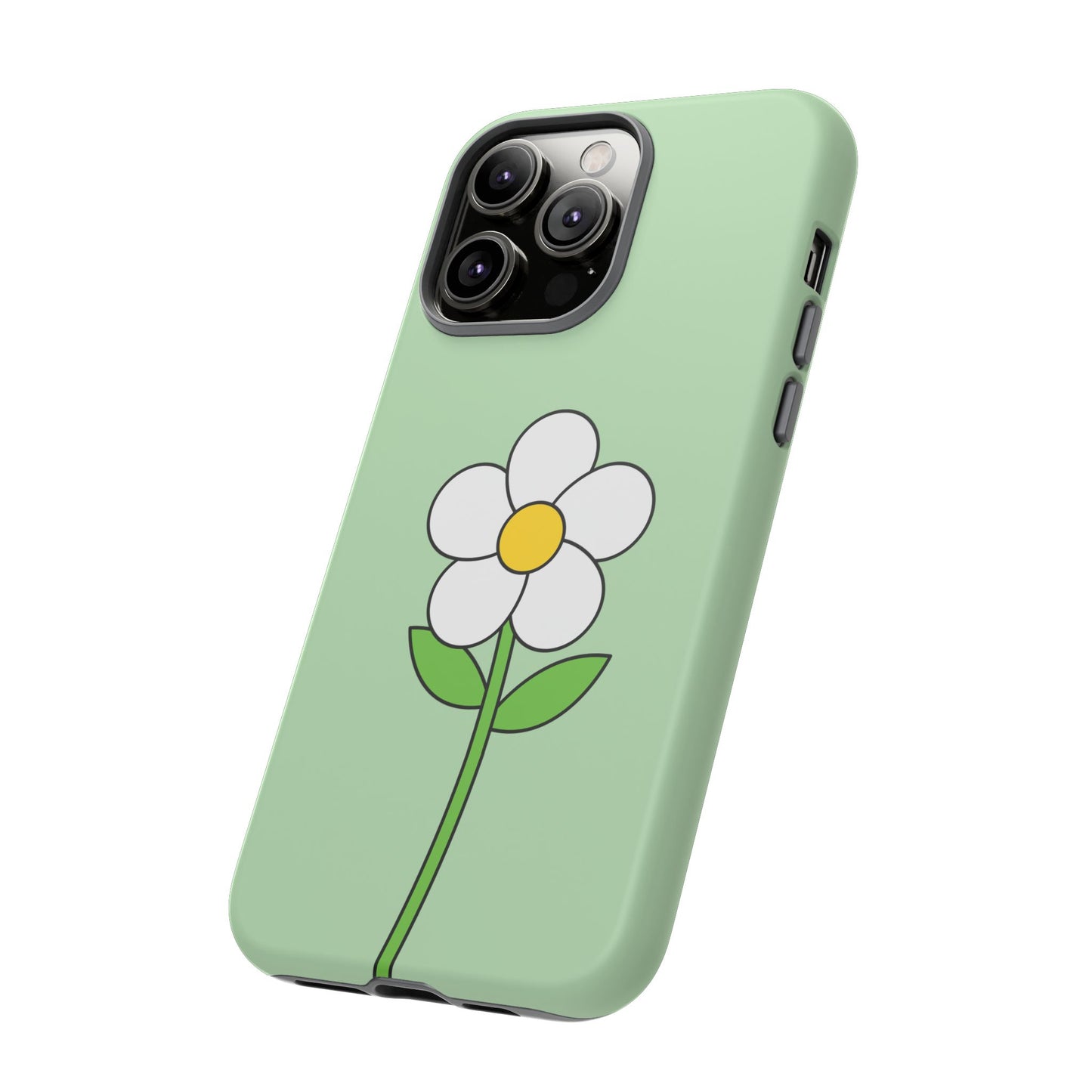 Floral Phone Case - Tough Cases for Nature Lovers, Cute Green Flower Design, iPhone Cover, Gift for Her, Spring Accessories