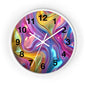 Vibrant Swirl Wall Clock – Colorful Home Decor, Modern Art Clock, Unique Gift, Living Room Accent, Abstract Wall Art