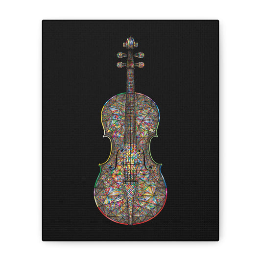 Colorful Violin Art Canvas Print, Vibrant Wall Decor for Music Lovers, Unique Gift for Musicians, Artistic Home Decor, Modern Art