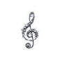 Ornate Treble Clef Kiss-Cut Sticker — Decorative Music Note Decal for Laptops & Instruments