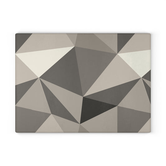 Stylish Glass Cutting Board, Geometric Kitchen Decor, Modern Gift for Chefs, Housewarming, Wedding, Functional Art