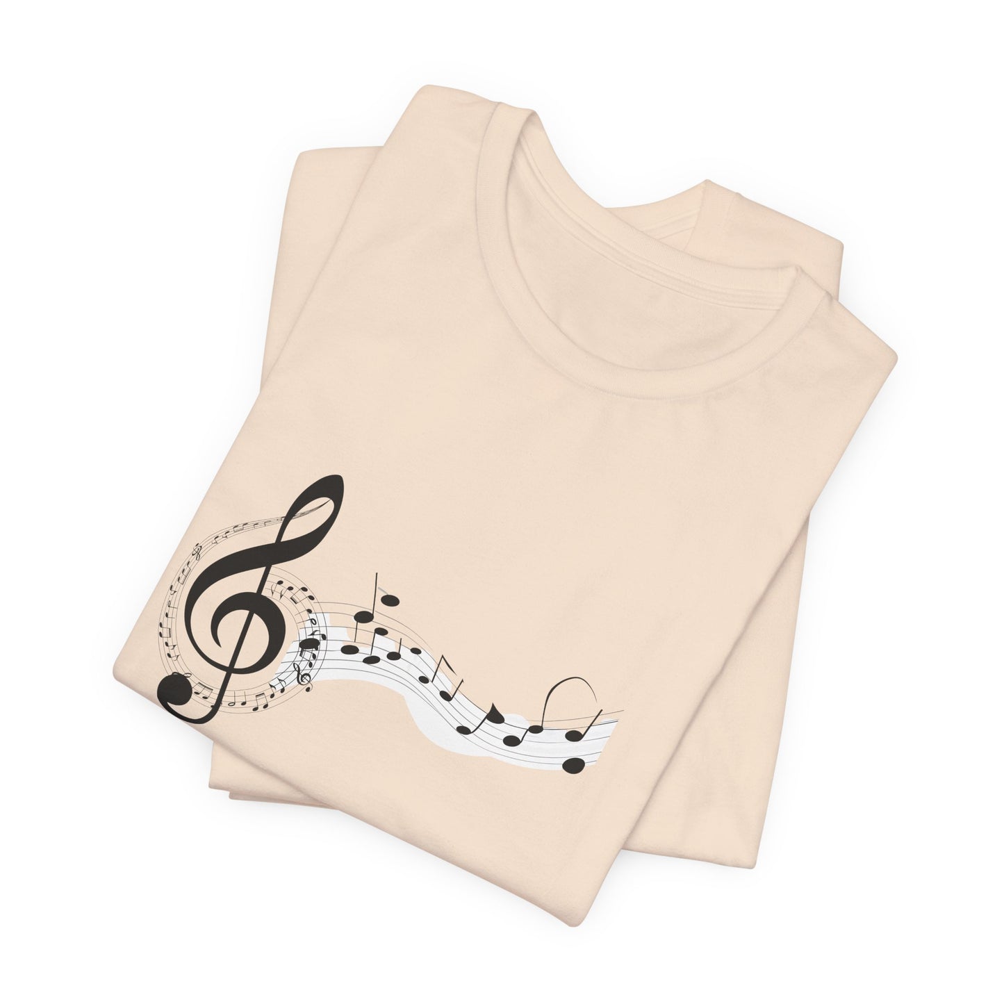 Musical Notes Short Sleeve Tee for Music Lovers