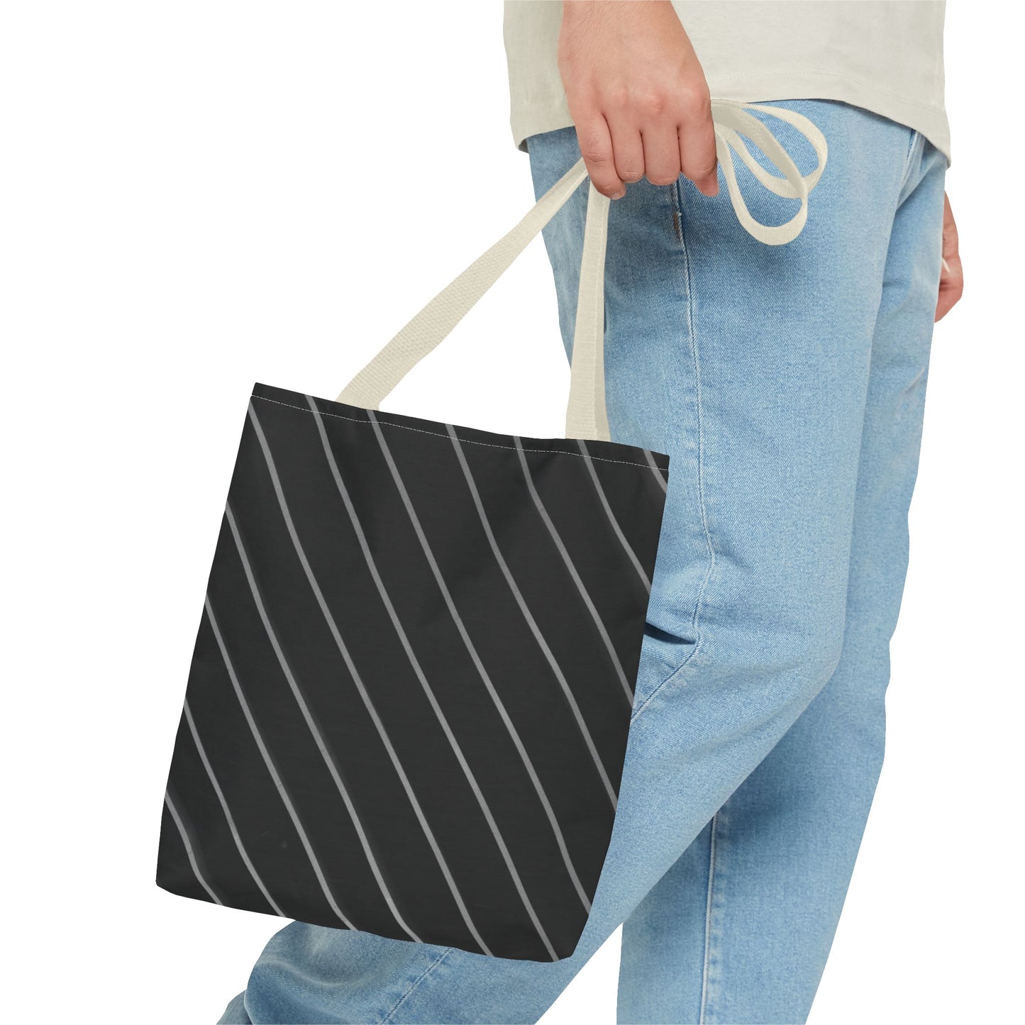 Stylish Striped Tote Bag, Fashionable Eco-Friendly Shopper