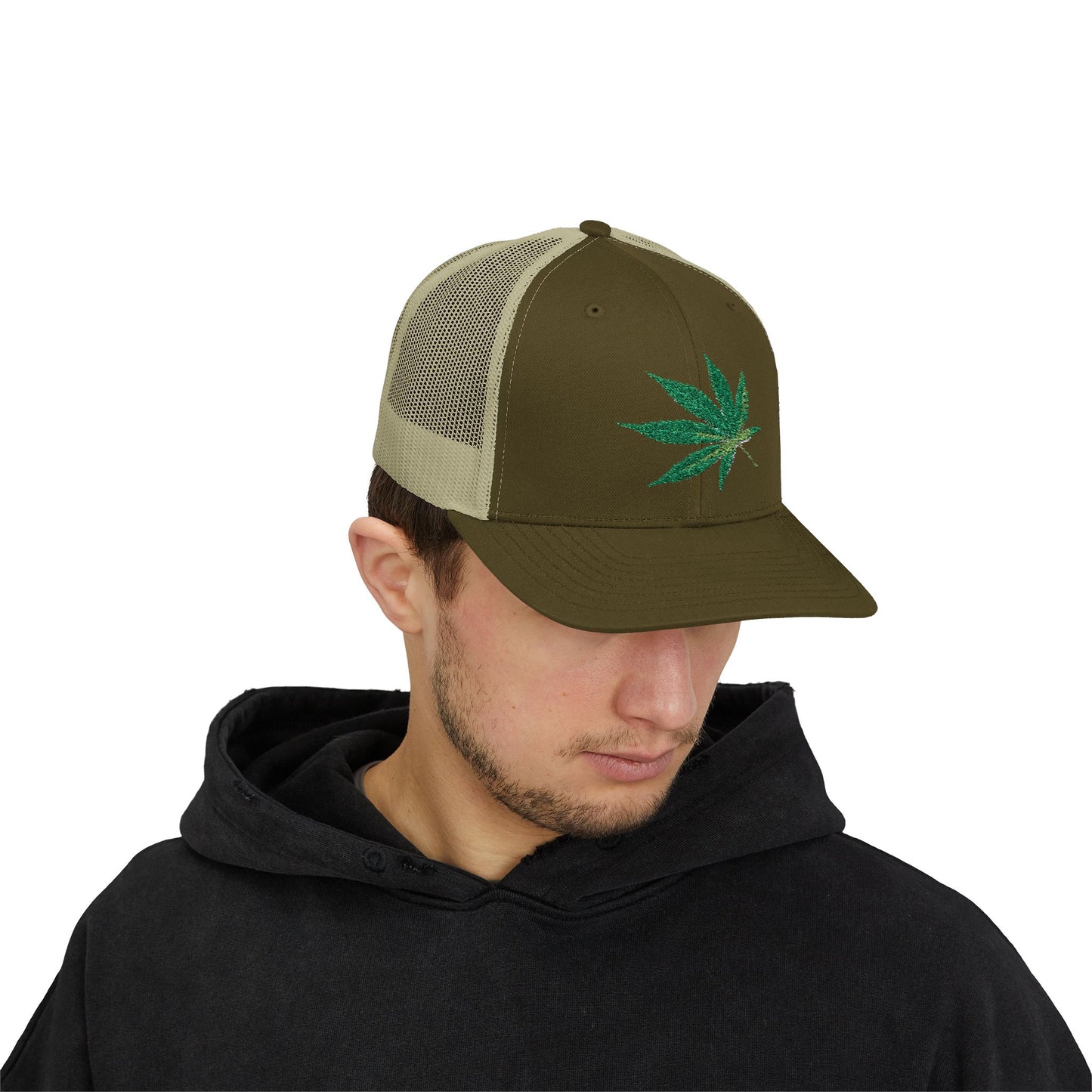 Cannabis Leaf Snapback Trucker Cap | Stylish Hat for Weed Enthusiasts | Perfect for Festivals, Parties, Gifts, and Outdoor Adventures