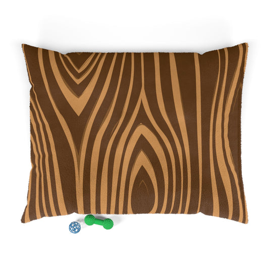 Cozy Pet Bed for Dogs & Cats - Stylish Wood Grain Pattern, Pet Cushion, Dog Bed, Cat Bed, Pet Gifts, Home Decor
