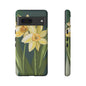Floral Phone Case - Yellow Daffodil Design, Tough Phone Cover, Spring Decor, Floral Gift, Nature-Inspired Accessories