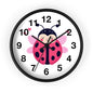 Cute Ladybug Wall Clock, Children's Room Decor, Playroom Wall Art, Birthday Gift, Nursery Timepiece