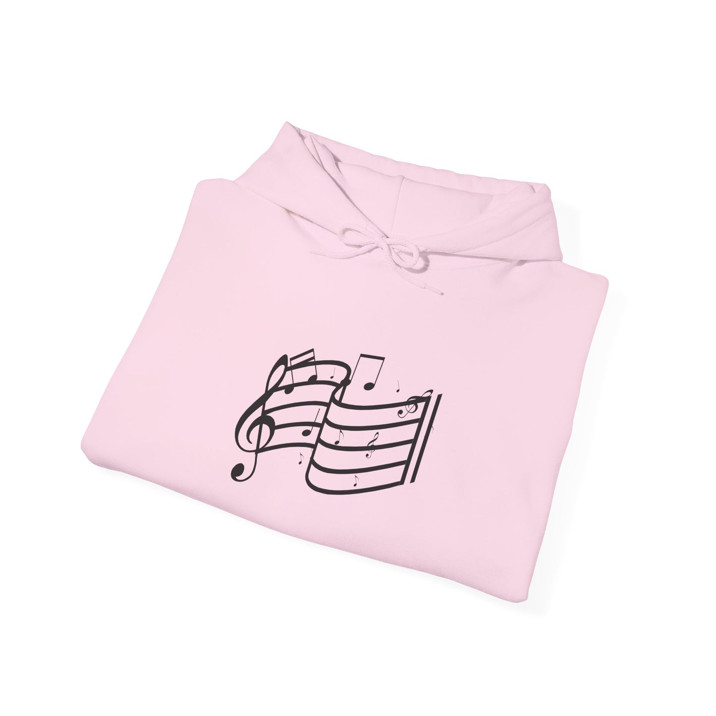 Music Notes Hoodie — Minimal Sheet Music Design