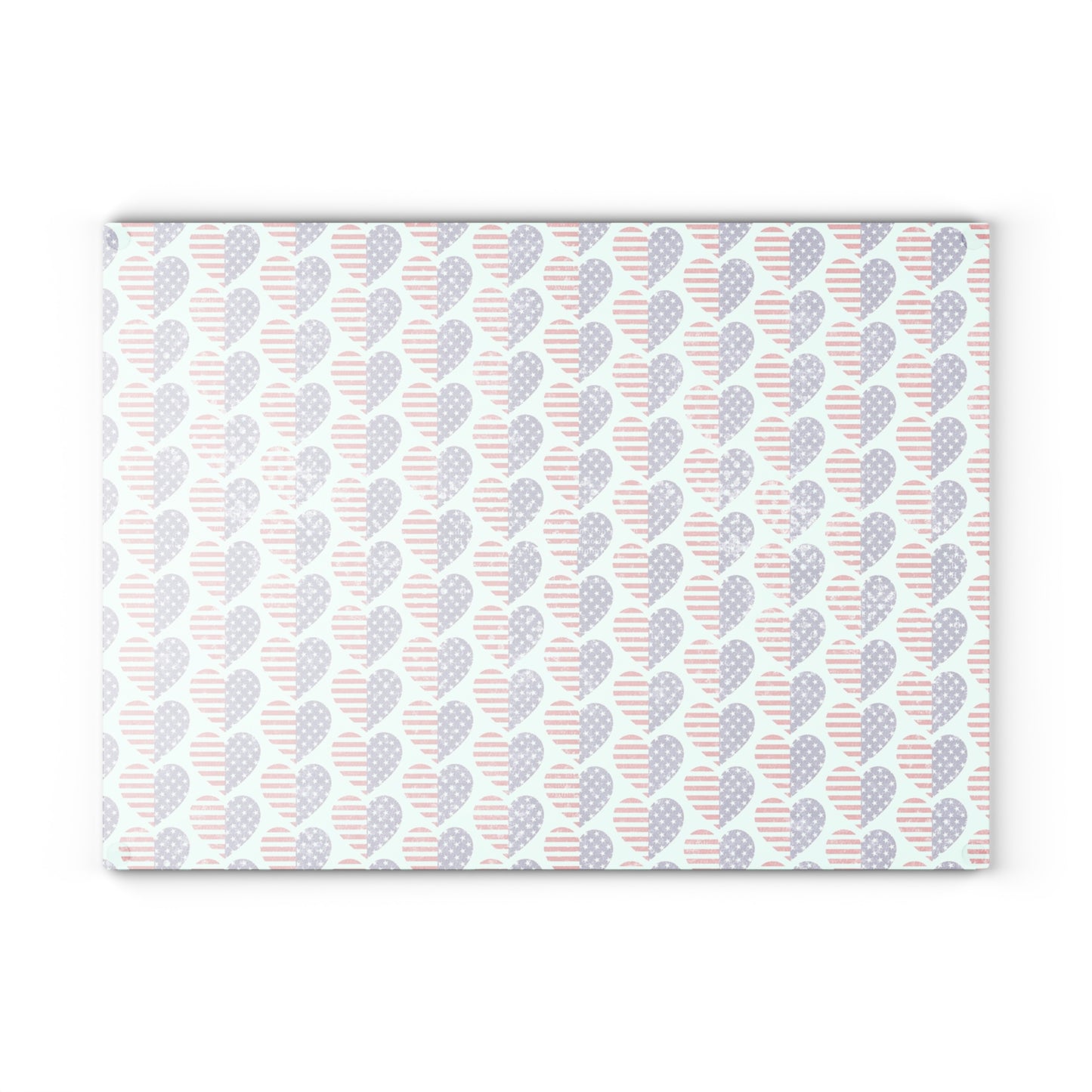 Patriotic Glass Cutting Board for Home Chefs, Kitchen Decor, BBQ Essential, Gift for Foodies, Red White Blue Cooking