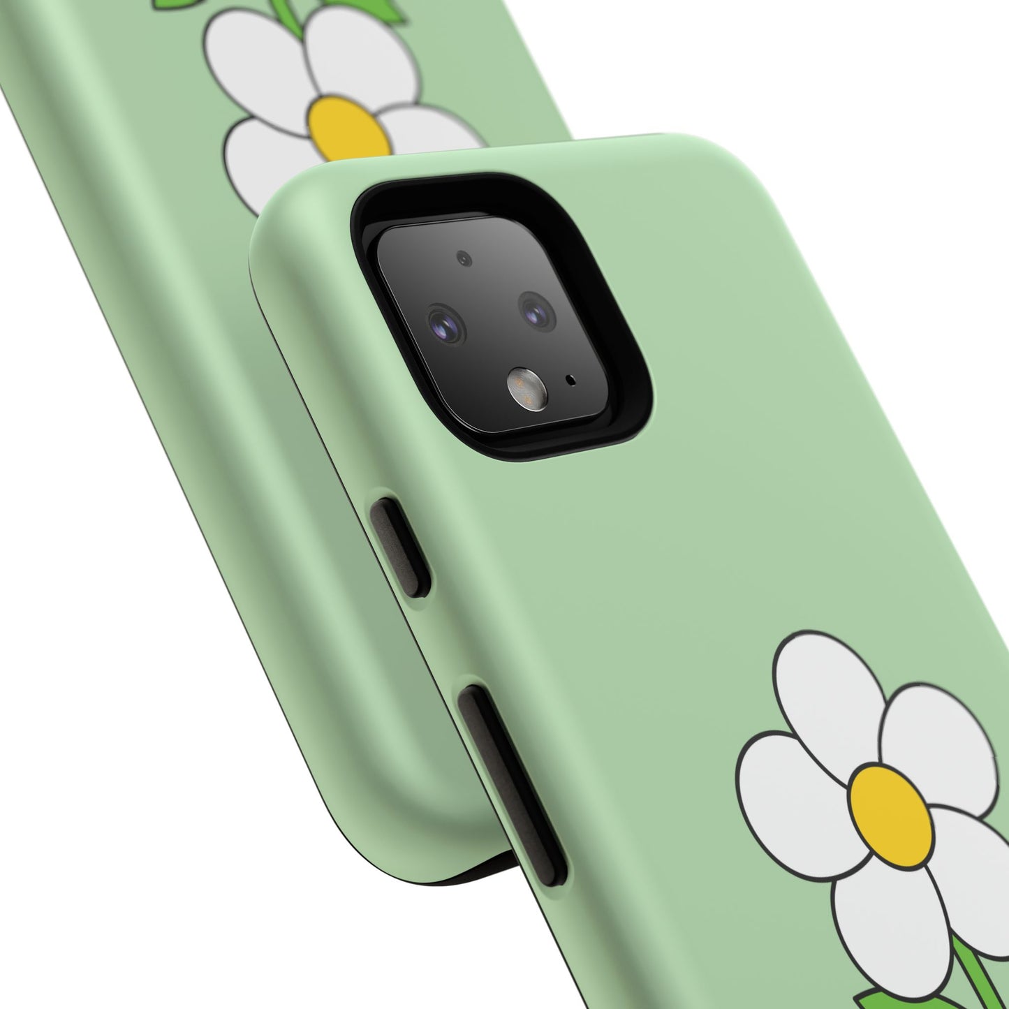 Floral Phone Case - Tough Cases for Nature Lovers, Cute Green Flower Design, iPhone Cover, Gift for Her, Spring Accessories