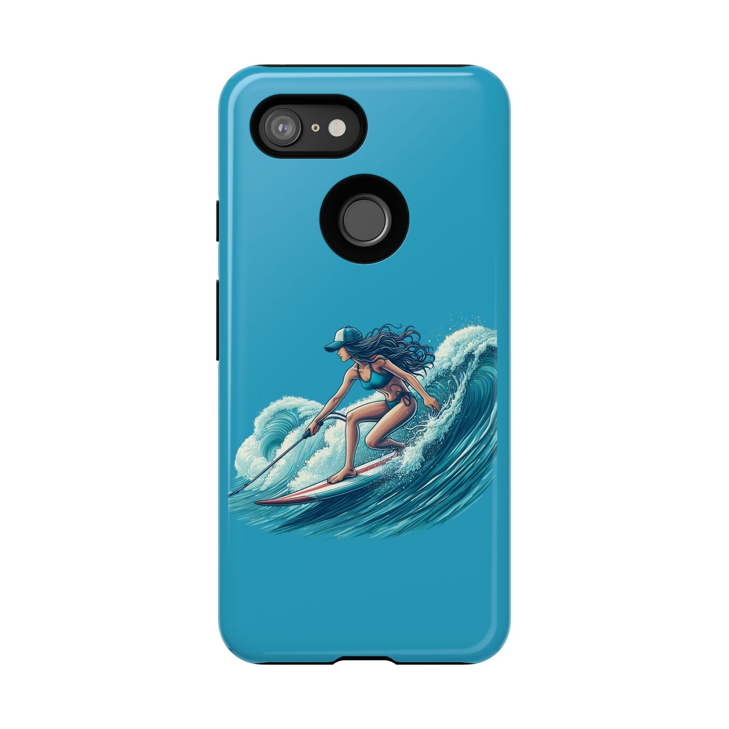 Surfing Phone Case, Coastal Vibes Phone Cover, Tough Cases for Beach Lovers, Ocean Art Phone Accessories, Summer Gift Idea