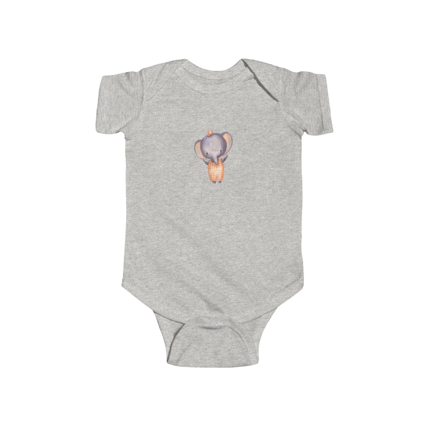 Cute Baby Bodysuit with Adorable Elephant Design, Infant Clothes, Baby Shower Gift, Newborn Outfit, Toddler Apparel