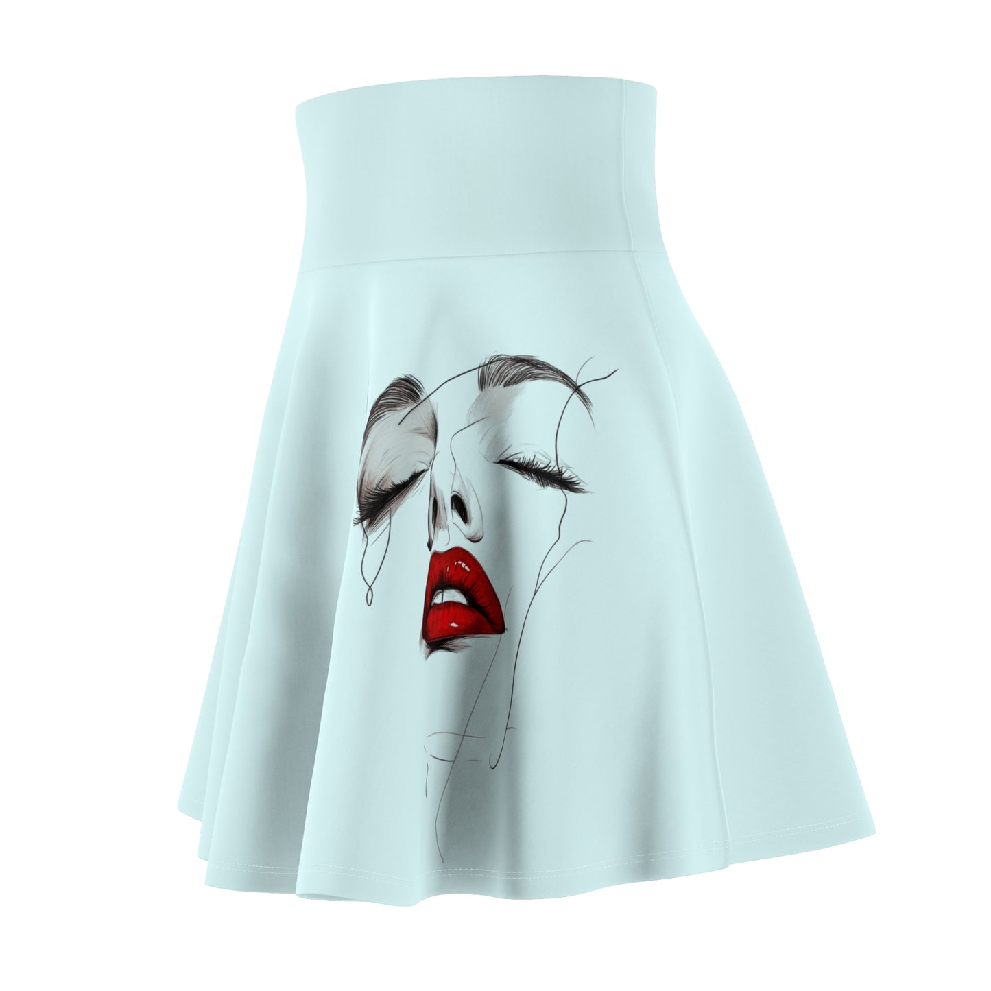 Chic Women's Skater Skirt with Artistic Design, Trendy Fashion, Summer Wardrobe Essential, Casual Outing, Gift for Her