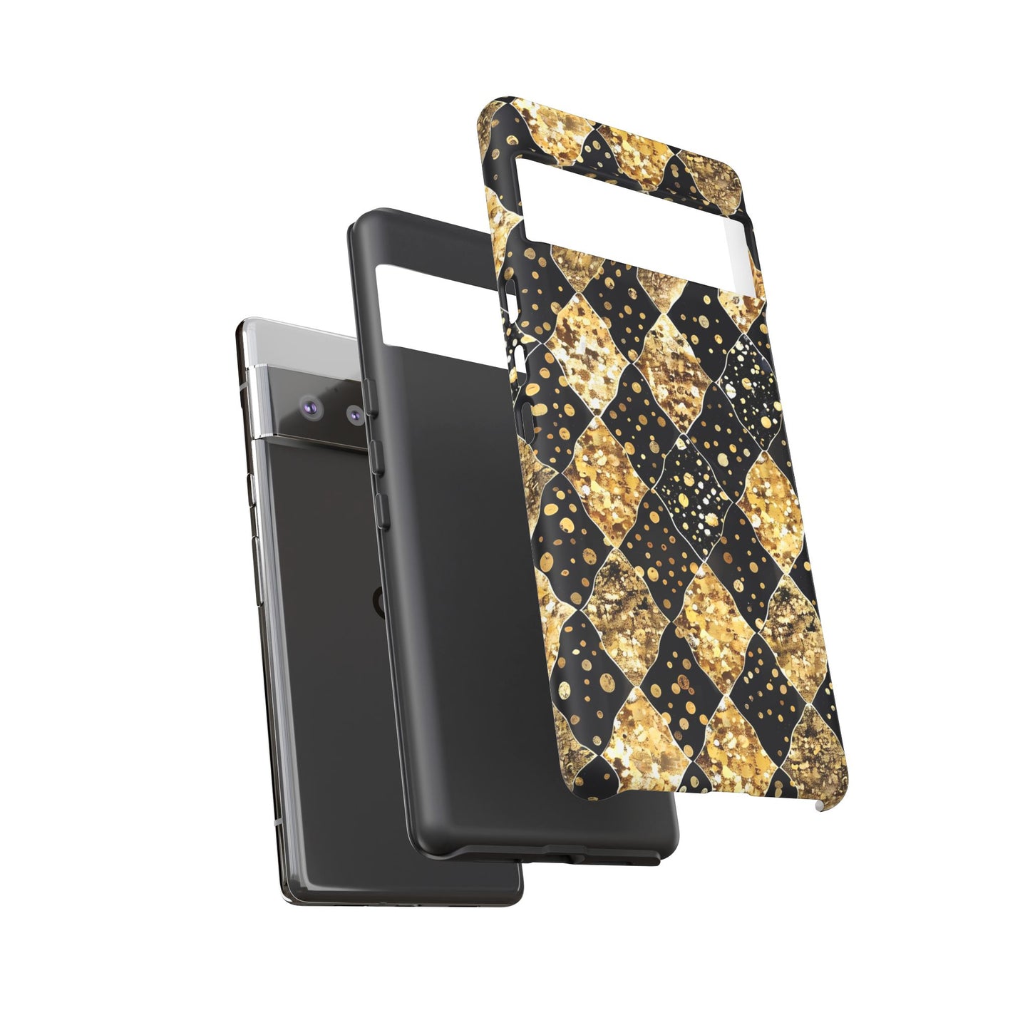Elegant Gold & Black Phone Case for Tough Protection