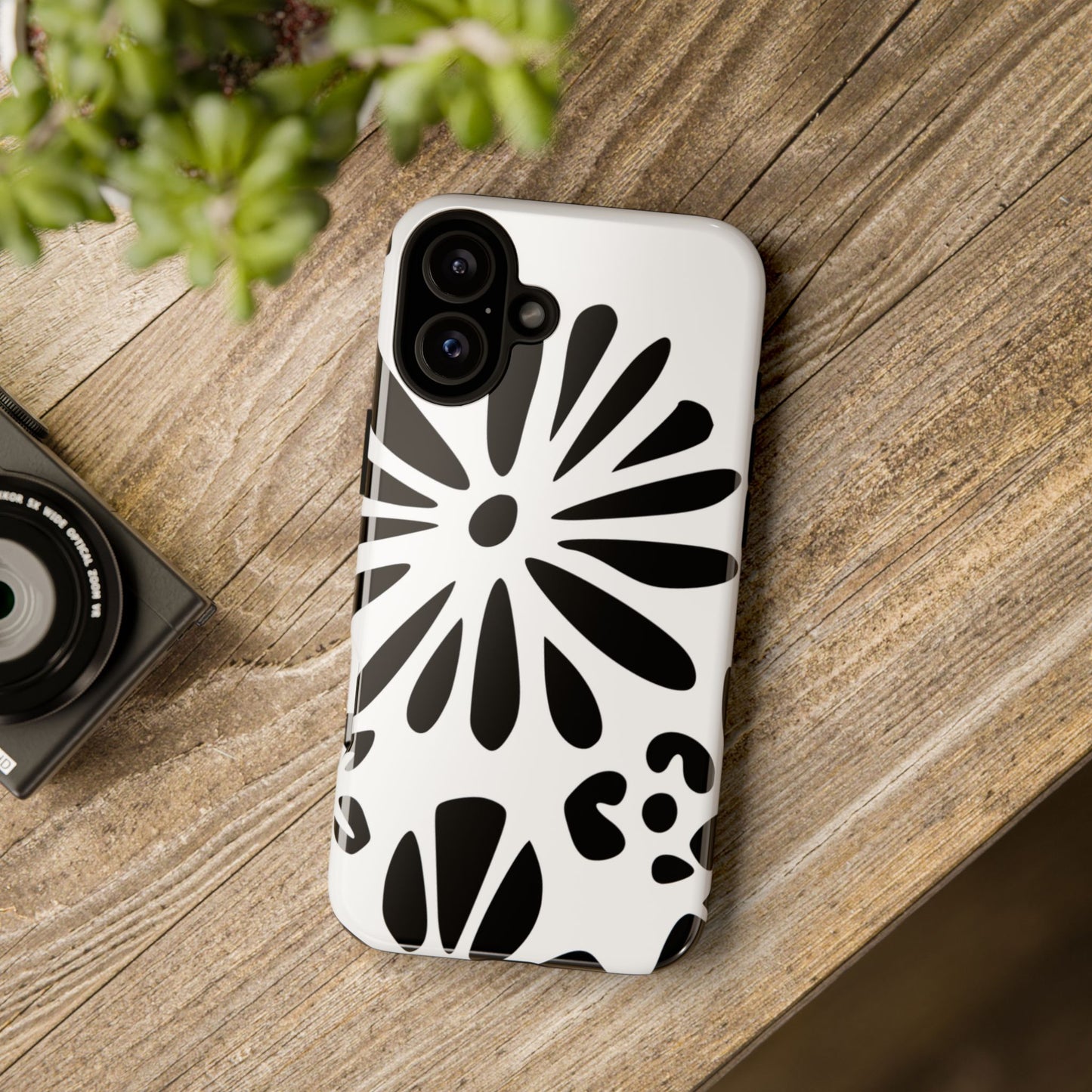 Stylish Phone Case with Floral Design, Tough Phone Cover for Her, Trendy Black and White Cell Phone Case, Unique Gift for Birthdays [...]
