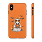 Halloween Ghost Phone Case, Cute Cat Ghost Case, Autumn Phone Cover, Spooky Season Gift, Trick or Treat Case
