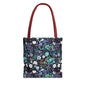 Floral Nightfall Tote Bag — Dark Botanical All-Over Print