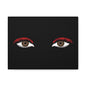 Red Lashes Wall Art Canvas — Glam Eyes Makeup Decor