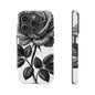 Elegant Floral Phone Case - Tough Cases, Black Rose Design, Floral Phone Cover, Stylish Phone Accessory, Gift for Her, Mother's Day