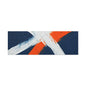 Abstract Navy & Orange Brushstroke Canvas