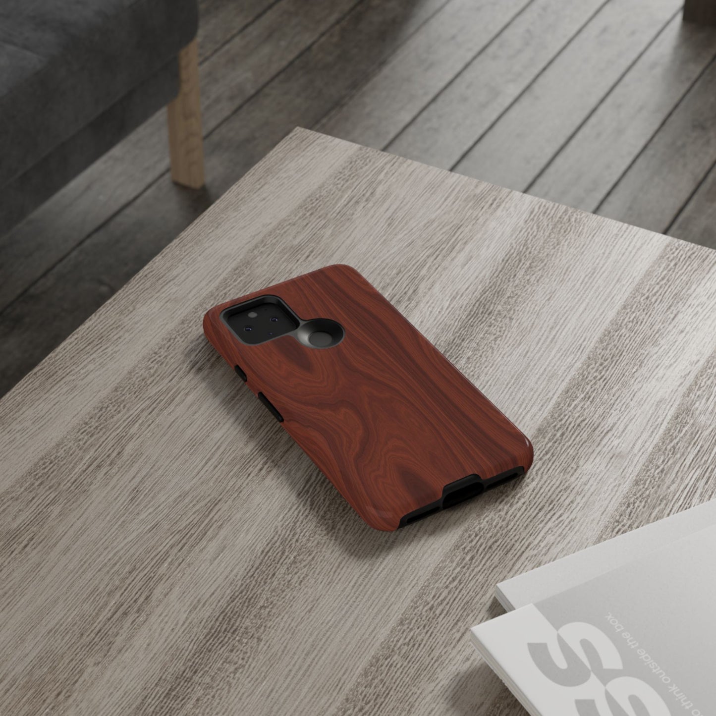 Wood Grain Phone Case, Stylish Tough Cases, Nature-Inspired Protective Cover, Unique Gifts for Him and Her, Eco-Friendly Tech Accessory