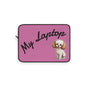 Cute Dog Laptop Sleeve, Pet Lover Gift, Personalized Laptop Case, Pink Sleeve for Students, Funny Laptop Accessory