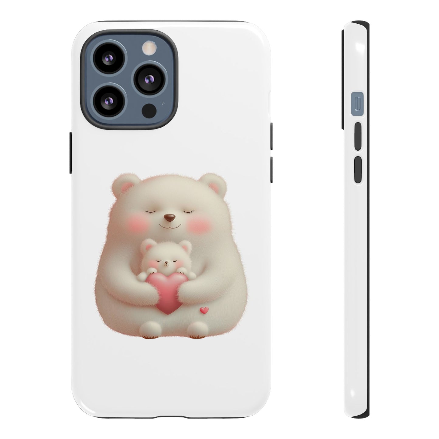 Cute Bear Phone Case, Tough Cases, Animal Lover Gift, Kids Accessories, Mother’s Day, Heartwarming Design