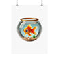 Playful Goldfish Matte Poster, Cute Wall Art, Kids Room Decor, Aquarium Art