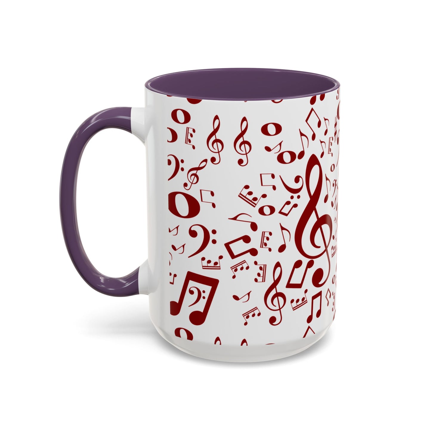 Accent Coffee Mug (11, 15oz) - Musical Notes