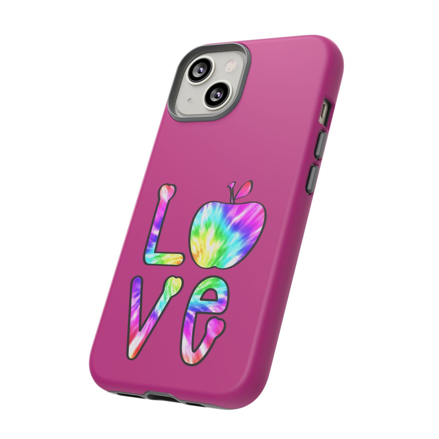 Colorful Love Phone Case, Tough Cases for iPhone, Cute Phone Accessory, Gift for Her, Summer Vibe Phone Cover