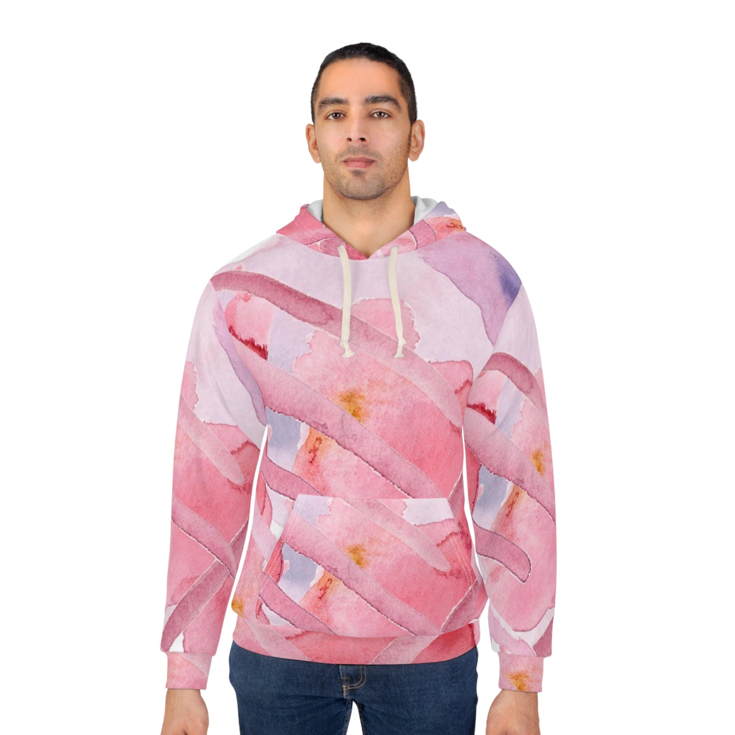 Watercolor Floral Unisex Pullover Hoodie, Cozy Sweatshirt, Spring Fashion, Gift for Her, Trendy Lounge Wear, Art-Inspired Apparel