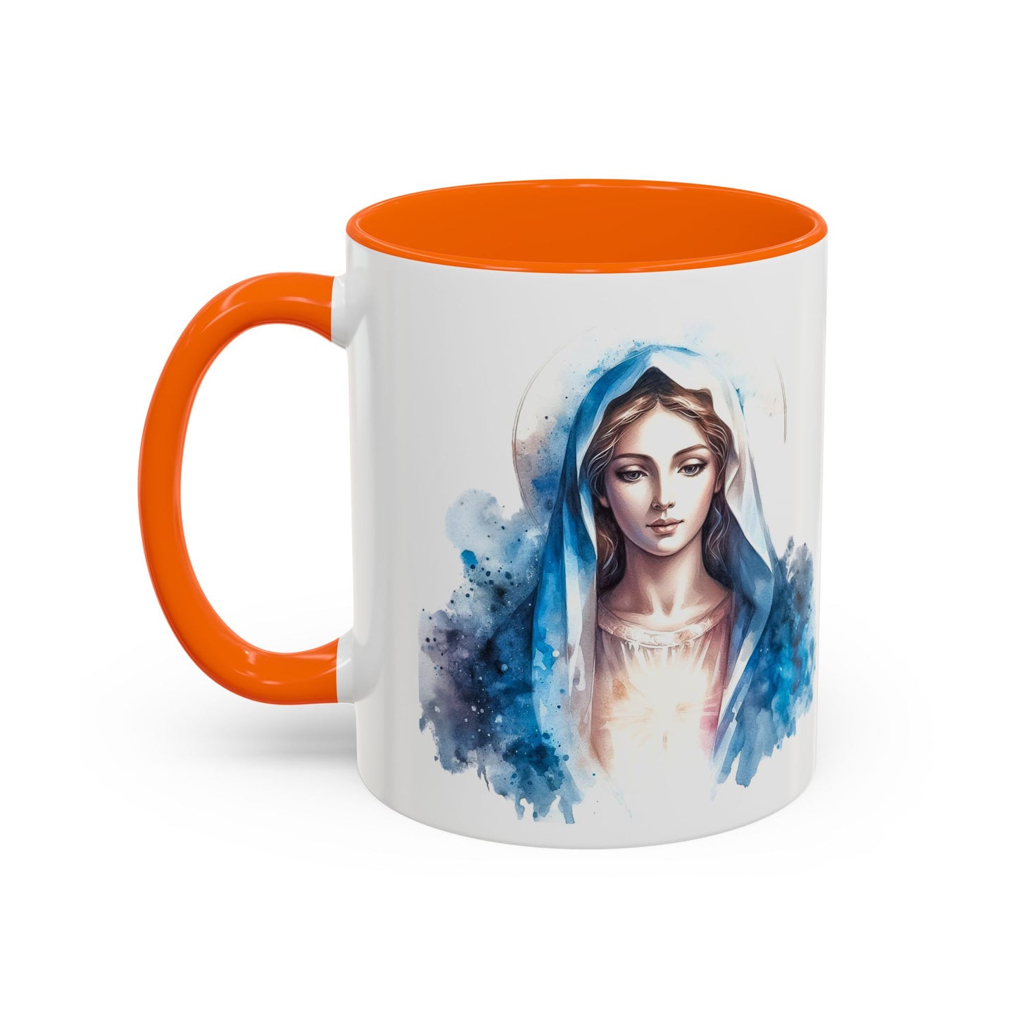 Serene Virgin Mary Coffee Mug - Spiritual Inspiration, Gift for Faith Lovers, Home Decor, Mother's Day, Religious Art