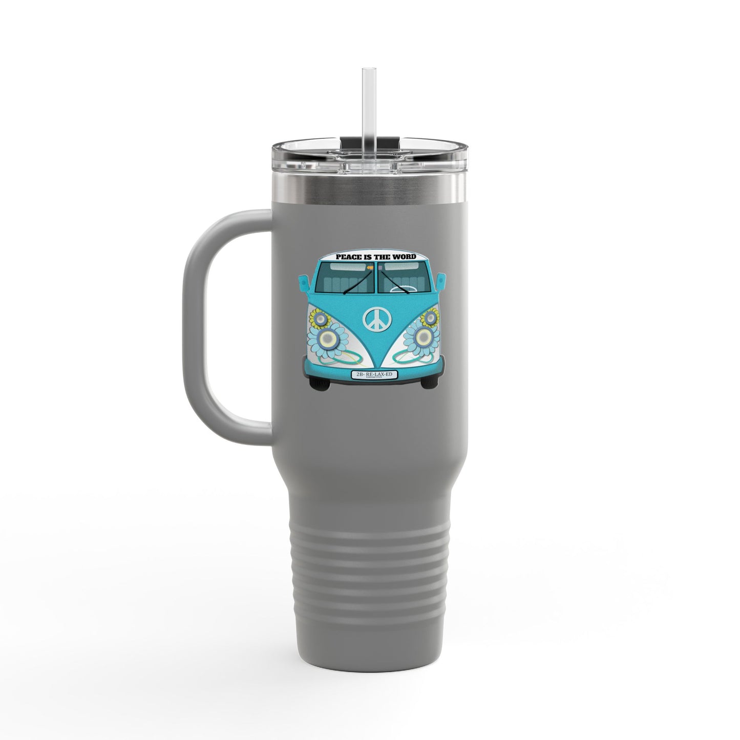 Vintage Van Insulated Travel Mug, Coffee Mug, Tea Tumbler, Road Trip Gift, Eco-Friendly Travel Cup