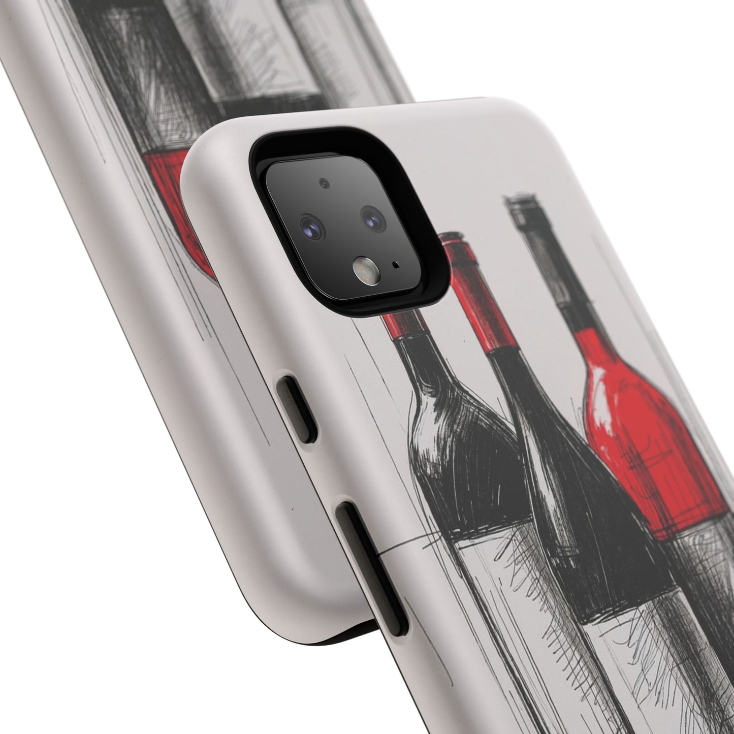 Wine Lover's Phone Case, Tough Phone Cover, Artistic Wine Design, Gift for Wine Enthusiasts, Customizable Case, Unique Wine Art