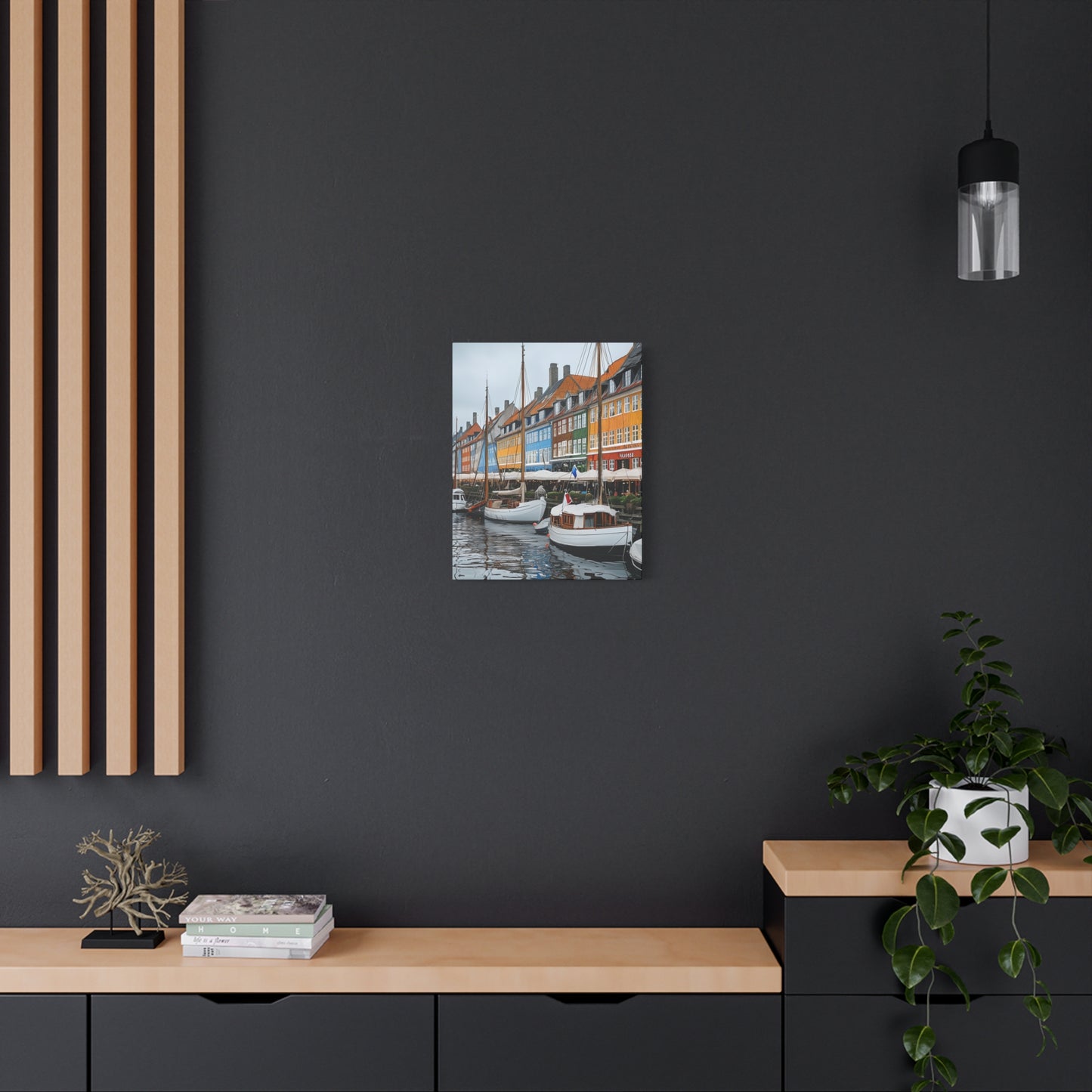 Coastal Canvas Print, Vibrant Harbor Art, Nautical Home Decor, Gift for Sailors, Maritime Wall Art