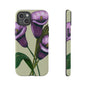 Floral Phone Case - Tough Cases, Purple Flower Design, Cell Phone Accessories, Gift for Her, Nature Lover Essentials