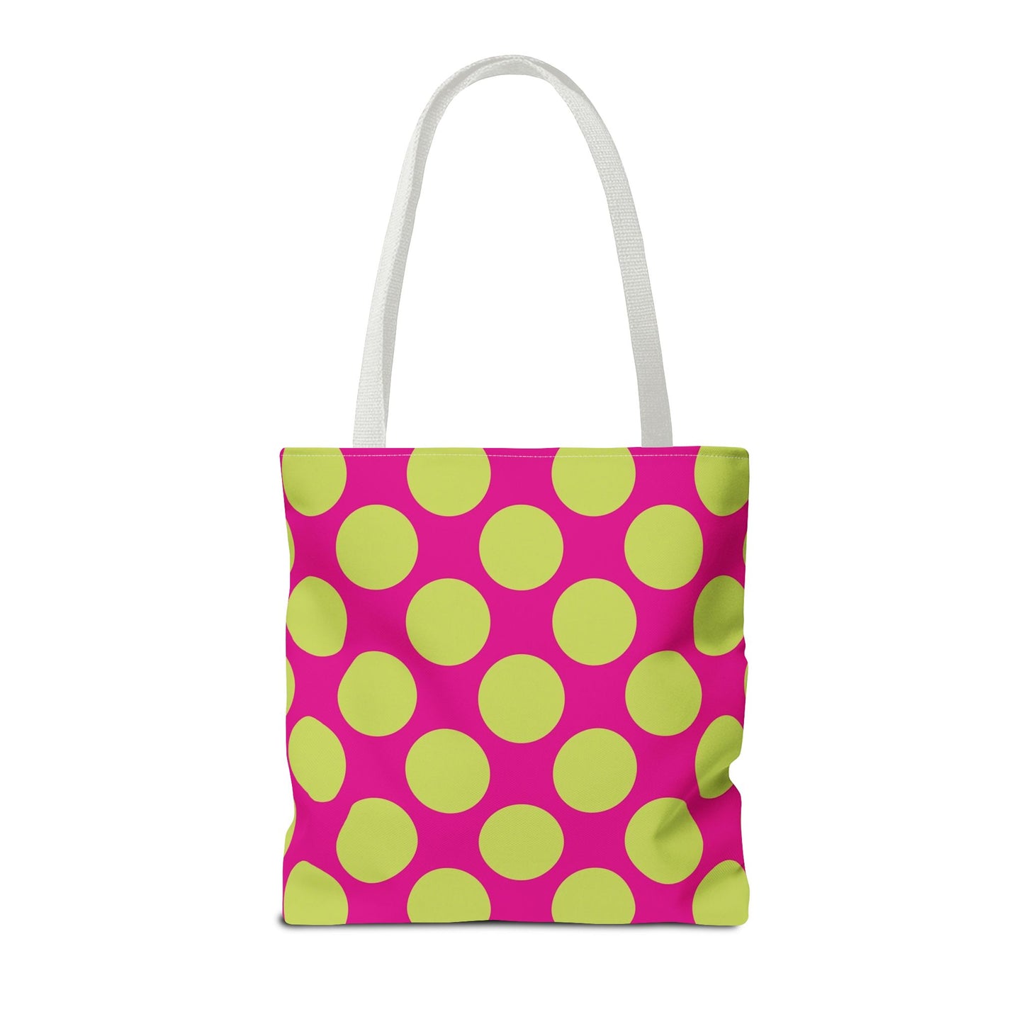Vibrant Polka Dot Tote Bag, Colorful Shopping Bag, Eco-Friendly Tote