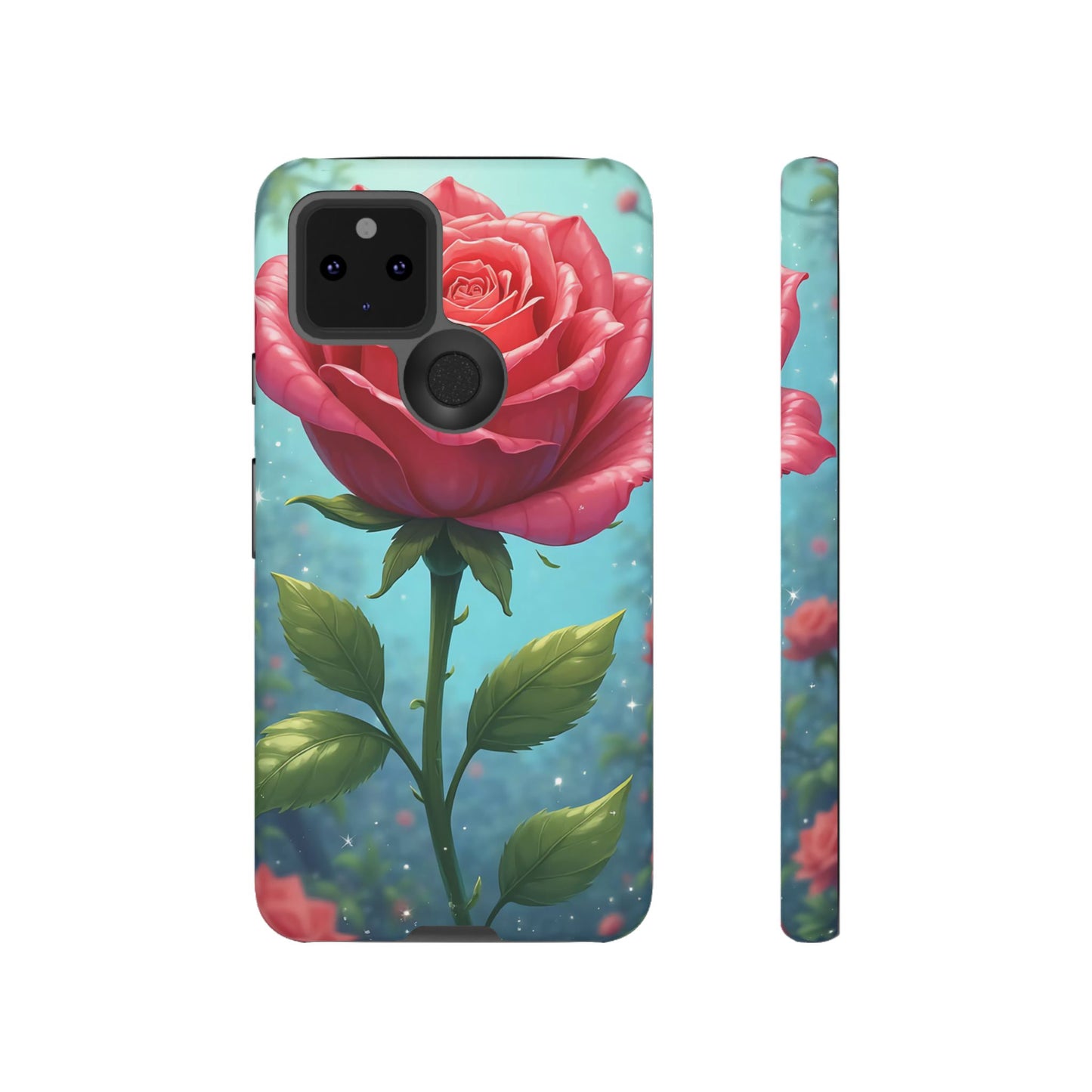 Floral Phone Case, Tough Cases with Elegant Rose Design, Stylish iPhone Cover, Rose Flower Gift for Nature Lovers, Unique Mobile Accessories