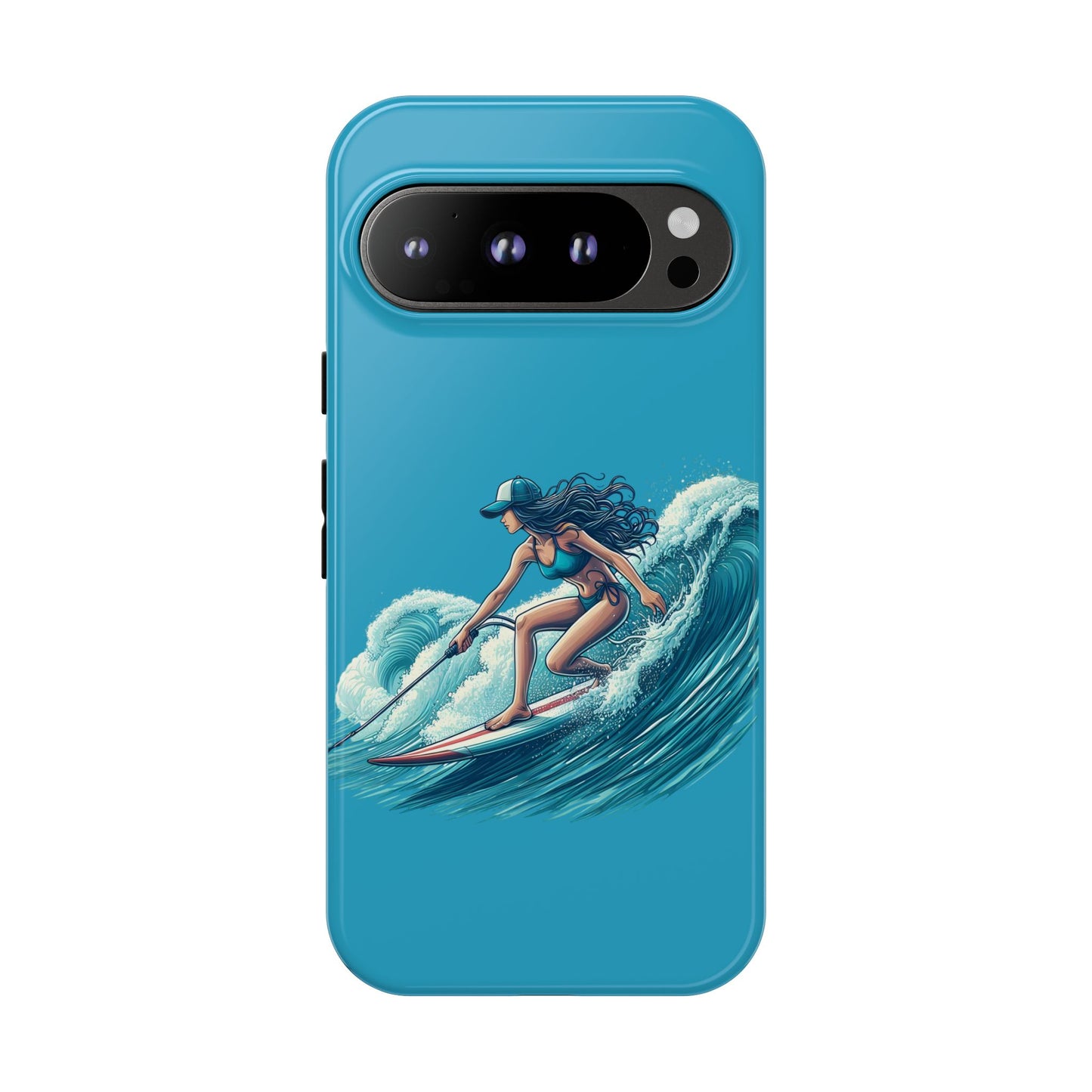 Surfing Phone Case, Coastal Vibes Phone Cover, Tough Cases for Beach Lovers, Ocean Art Phone Accessories, Summer Gift Idea
