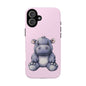 Cute Hippo Phone Case - Tough Cases, Animal Phone Cover, Kawaii Accessories, Gifts for Kids, Unique Tech Gear