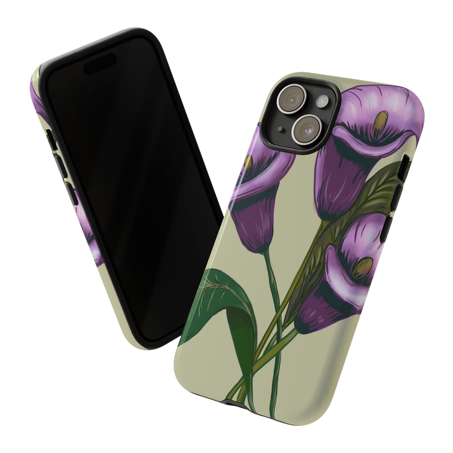Floral Phone Case - Tough Cases, Purple Flower Design, Cell Phone Accessories, Gift for Her, Nature Lover Essentials