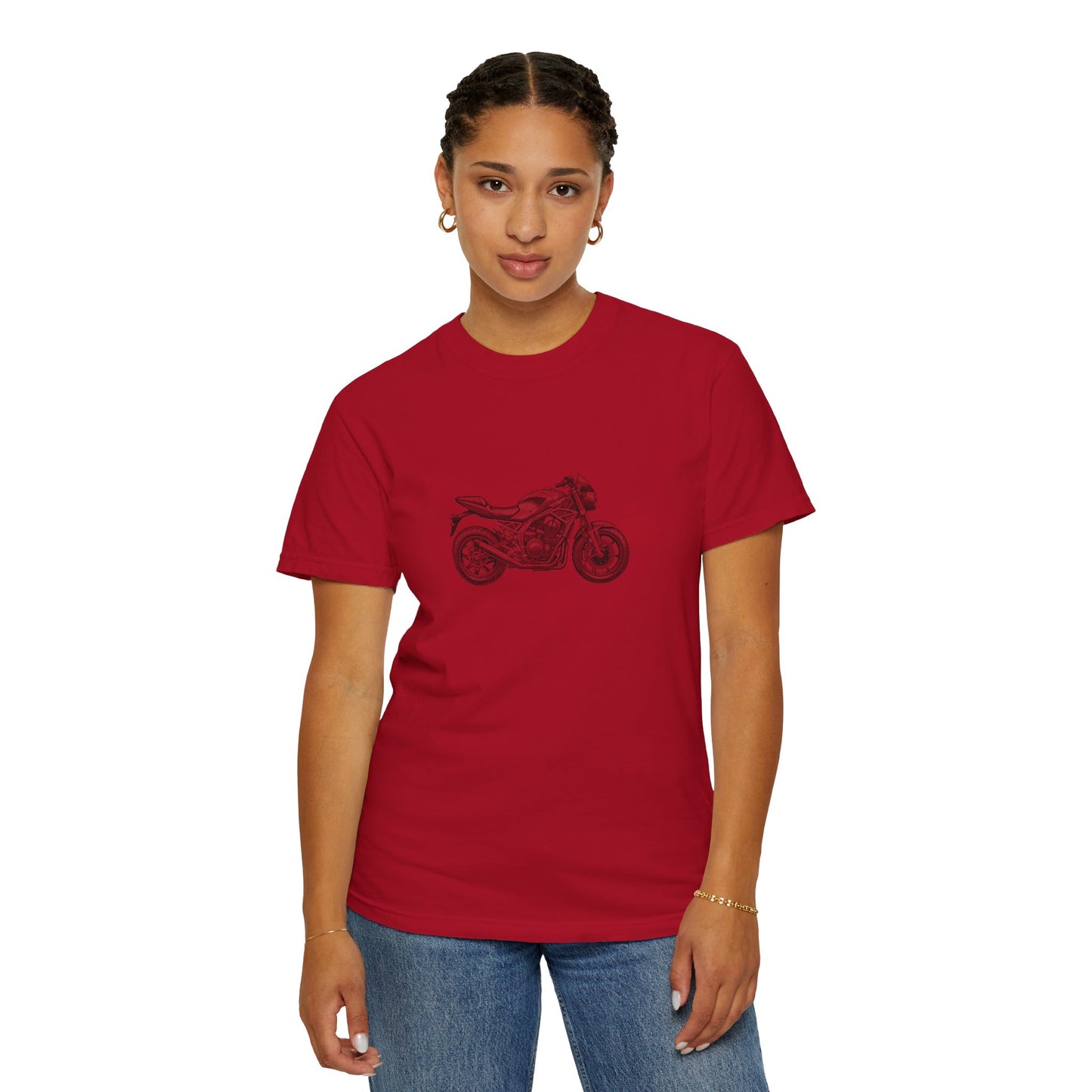 Motorcycle Vibes Unisex Garment-Dyed T-Shirt, Biker Tee for Motorcycle Enthusiasts, Gift for Riders, Casual Wear, Adventure Apparel