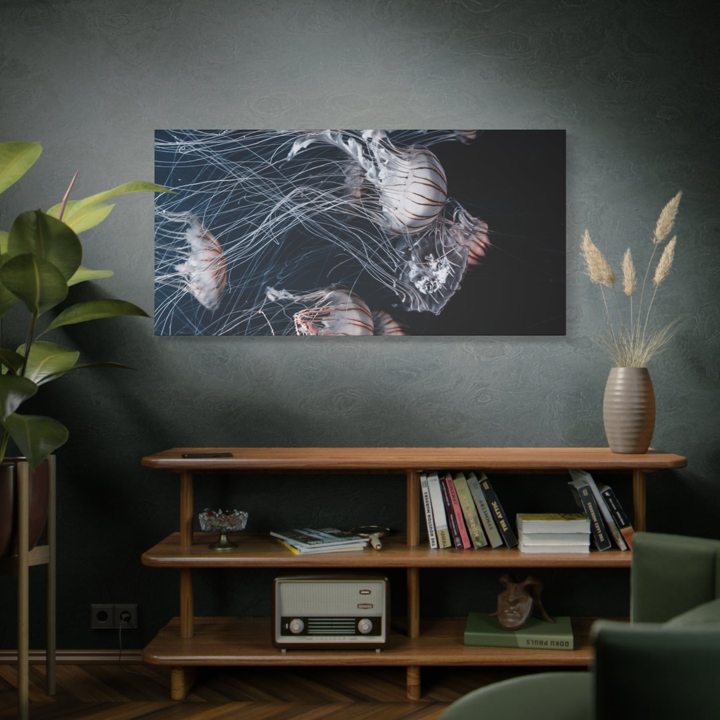 Jellyfish Swarm Matte Stretched Canvas
