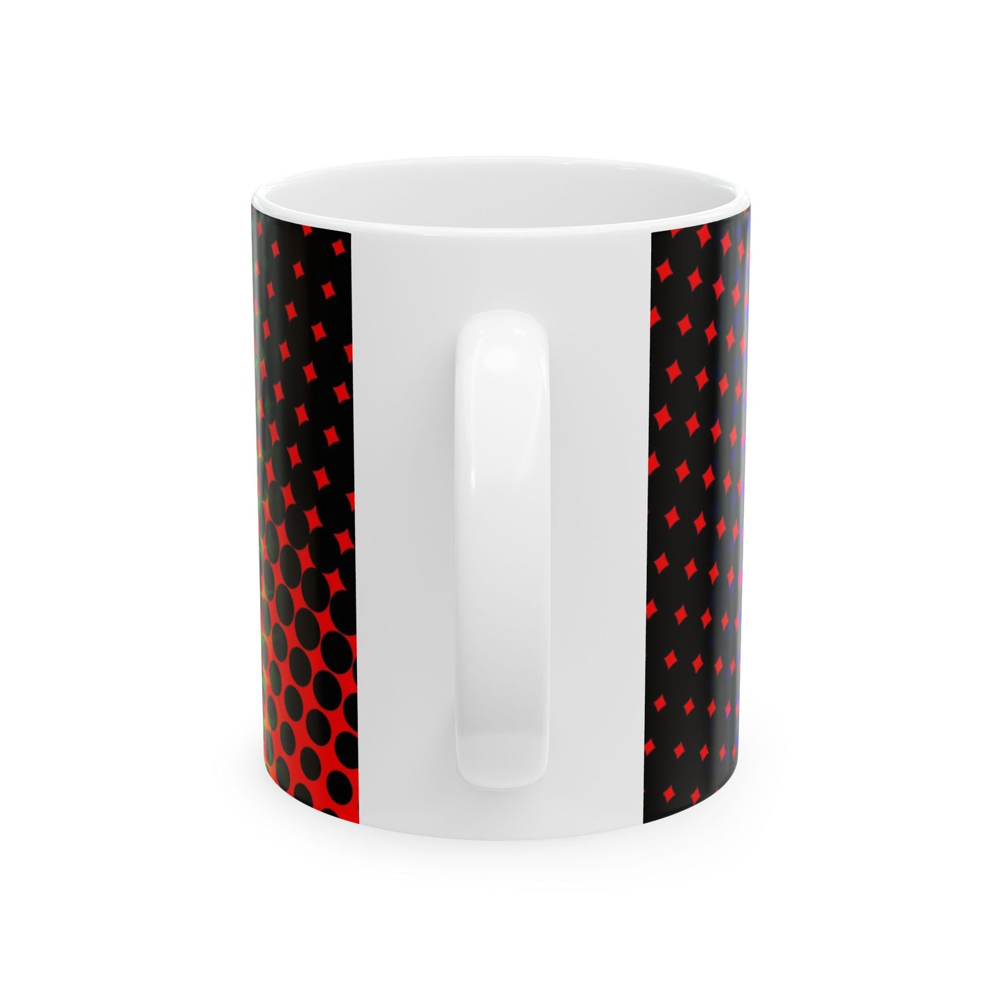 Vibrant Patterns Ceramic Mug, Unique Coffee Cup, Colorful Drinkware
